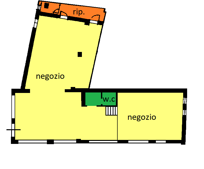 plan negozio corte dell'orologio